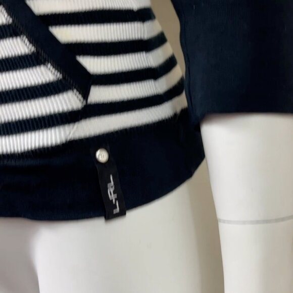 Ralph Lauren Knit Waffle Cotton stripe Hooded Top S - Picture 12 of 12